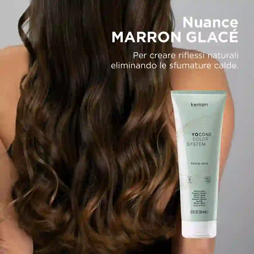 Kemon Yo Cond Color System Marron Glace Тонирующий кондиционер для волос (глазированный каштан) 250 мл. (2)