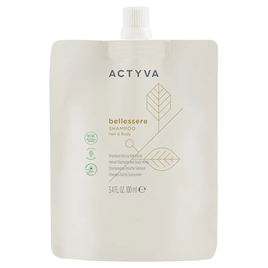 Kemon Actyva Bellessere Hair & Body Shampoo Шампунь для волос и тела с аргановым и льняным маслом