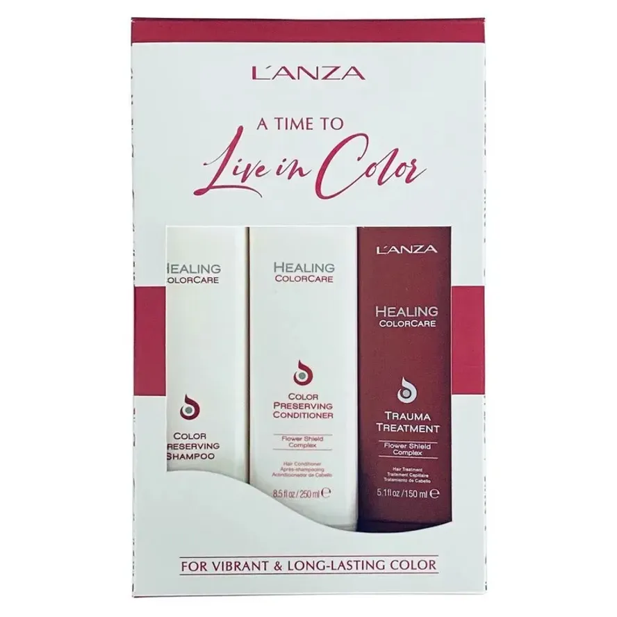 L'anza Зцілення ColorCare Holiday Trio Box Набір для захисту кольору фарбованого волосся