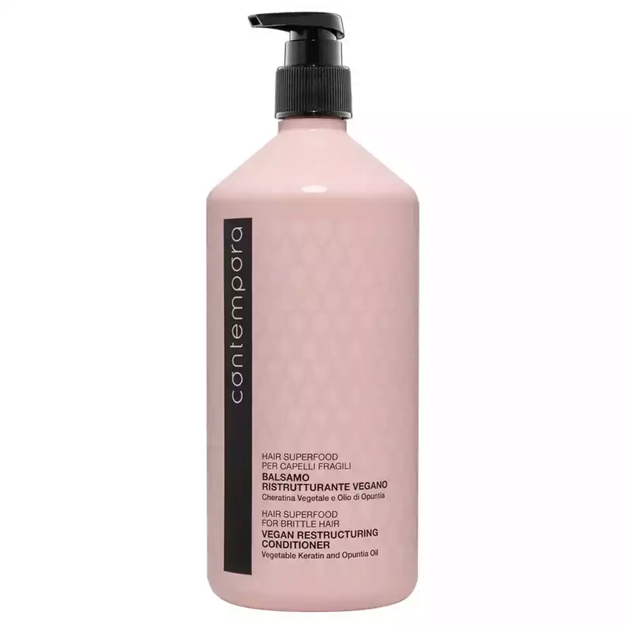 Contempora Hair Superfood For Brittle Hair Vegan Restructuring Conditioner Кондиционер реструктурирующий с растительным кератином и маслом опунции