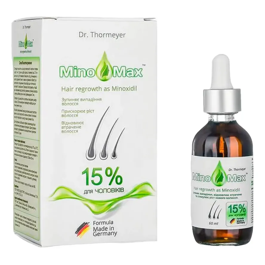 MinoMax 15% Hair Regrowth Lotion Лосьйон для стимуляції росту та проти випадання волосся для чоловіків