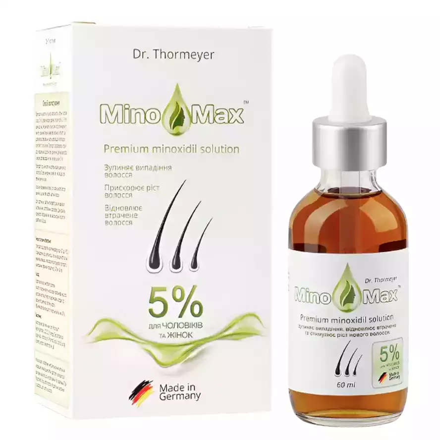 MinoMax 5% Hair Regrowth Lotion Лосьйон для стимуляції росту та проти випадання волосся для чоловіків та жінок 60 мл.