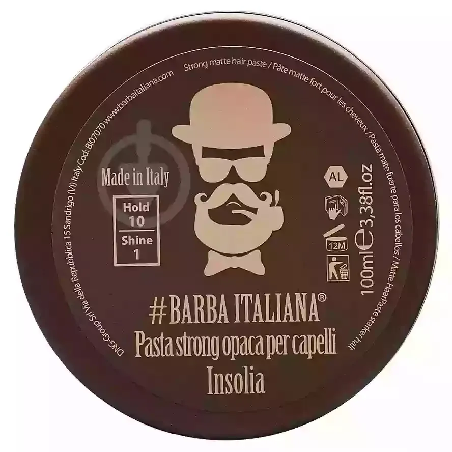 Barba Italiana Insolia Strong Matte Hair Paste Матова паста для волосся сильної фіксації