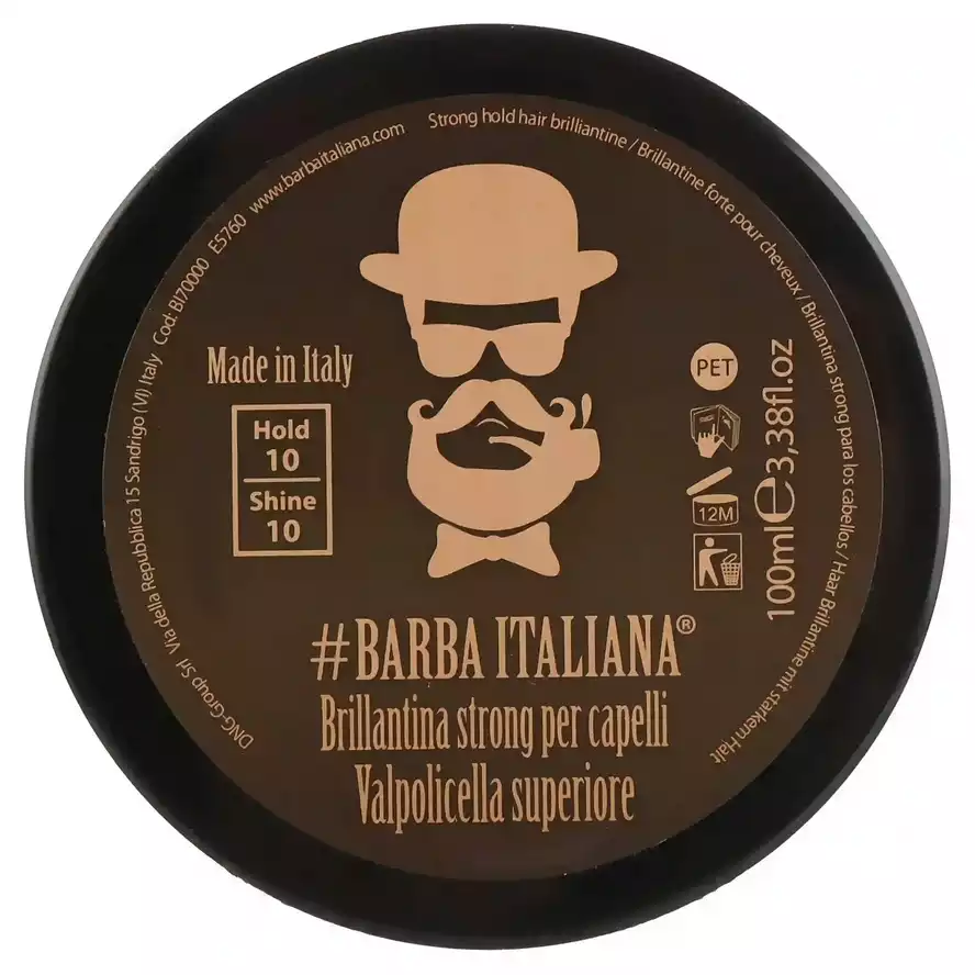 Barba Italiana Valpolicella Superiore Strong Hold Hair Brilliantine Бріолін для волосся надсильної фіксації