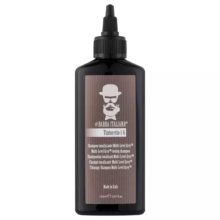 Barba Italiana Tintoretto 1-6 Multi Level Grey Tonning Shampoo Тонирующий шампунь для мужчин 150 мл.