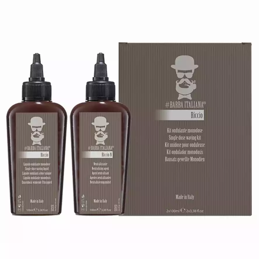 Barba Italiana Riccio Waving Kit Набір для завивки волосся одноразового використання 2х100 мл.