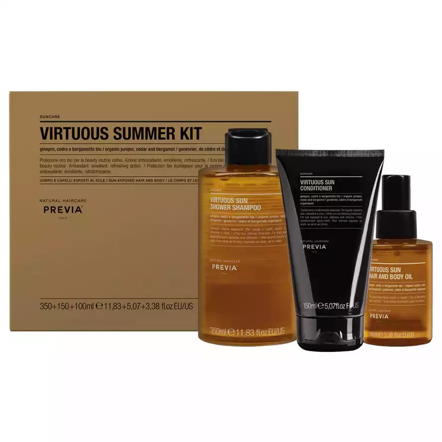 Previa Sun Care Virtuous Summer Kit Набор для летнего ухода за волосами 350/150/100 мл.