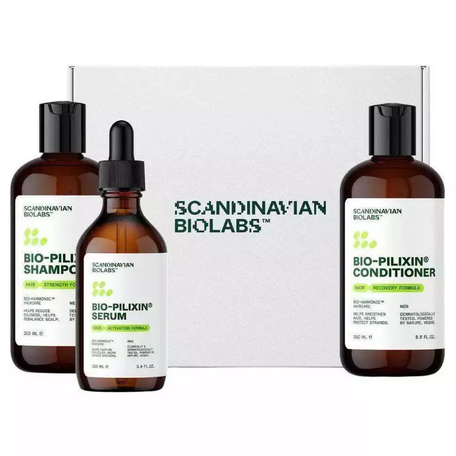 Scandinavian Biolabs Bio-Pilixin Men Set Набор для роста волос у мужчин (шампунь+кондиционер+сыворотка)