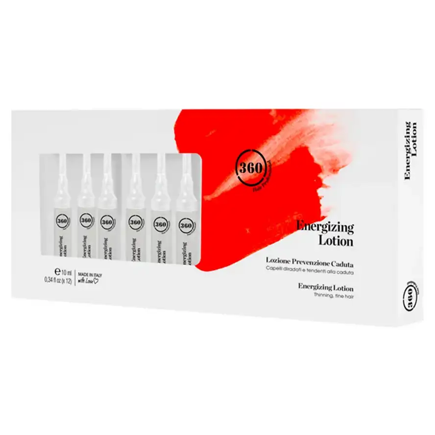 360 Hair Professional Energizing Lotion Энергетический лосьон в ампулах проив выпадения волос 12х10 мл.